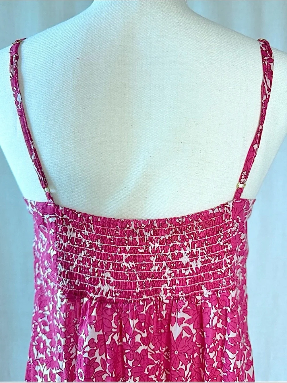 J.Crew Cotton Voile Keyhole Cover-Up Maxi Dress Blushing Meadow Festival Pink M